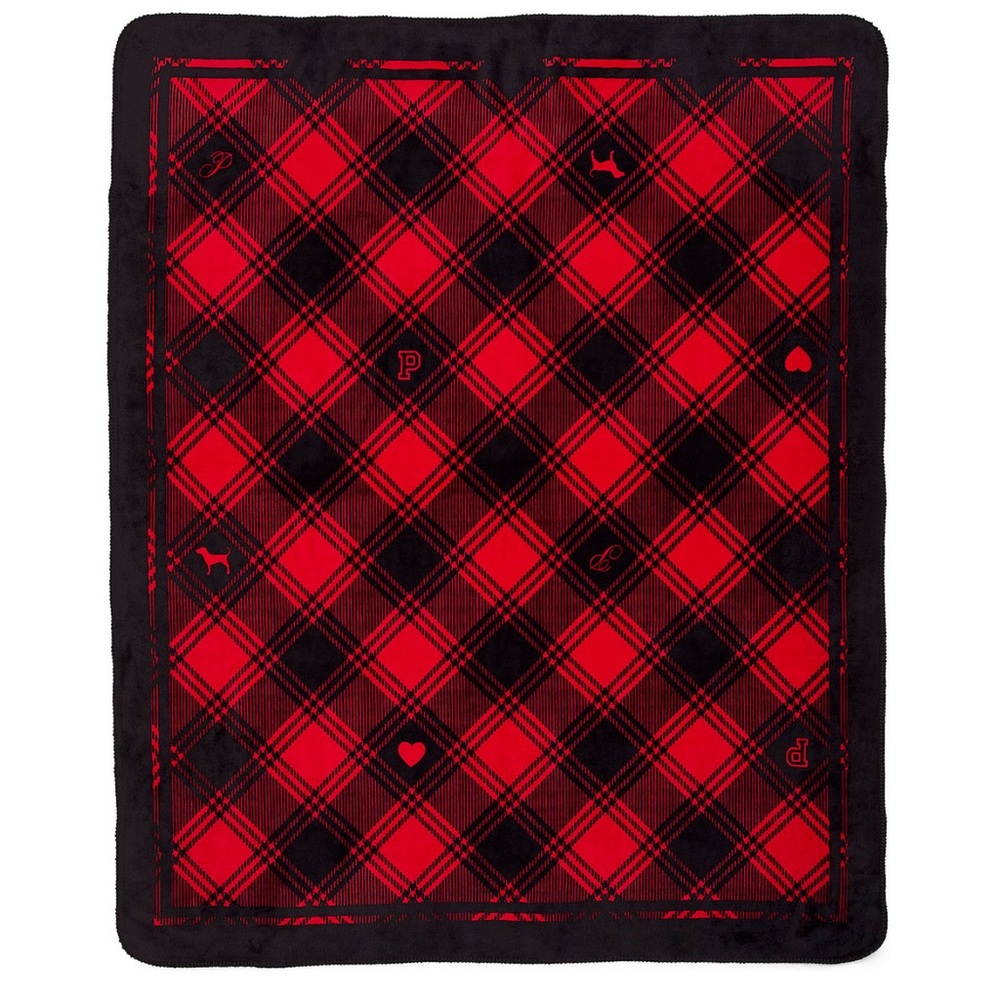 4 / 4
Victoria’s Secret Pink Red & Black Sherpa Lined Cozy Blanket